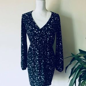 [Forever 21] NWOT Black Printed Wrap Dress